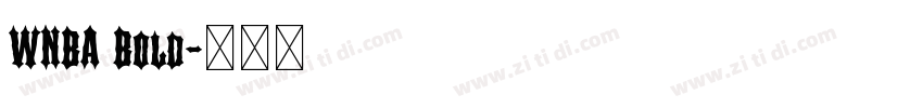 WNBA Bold字体转换